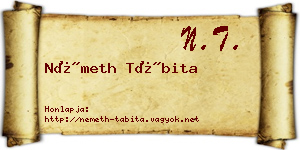 Németh Tábita névjegykártya